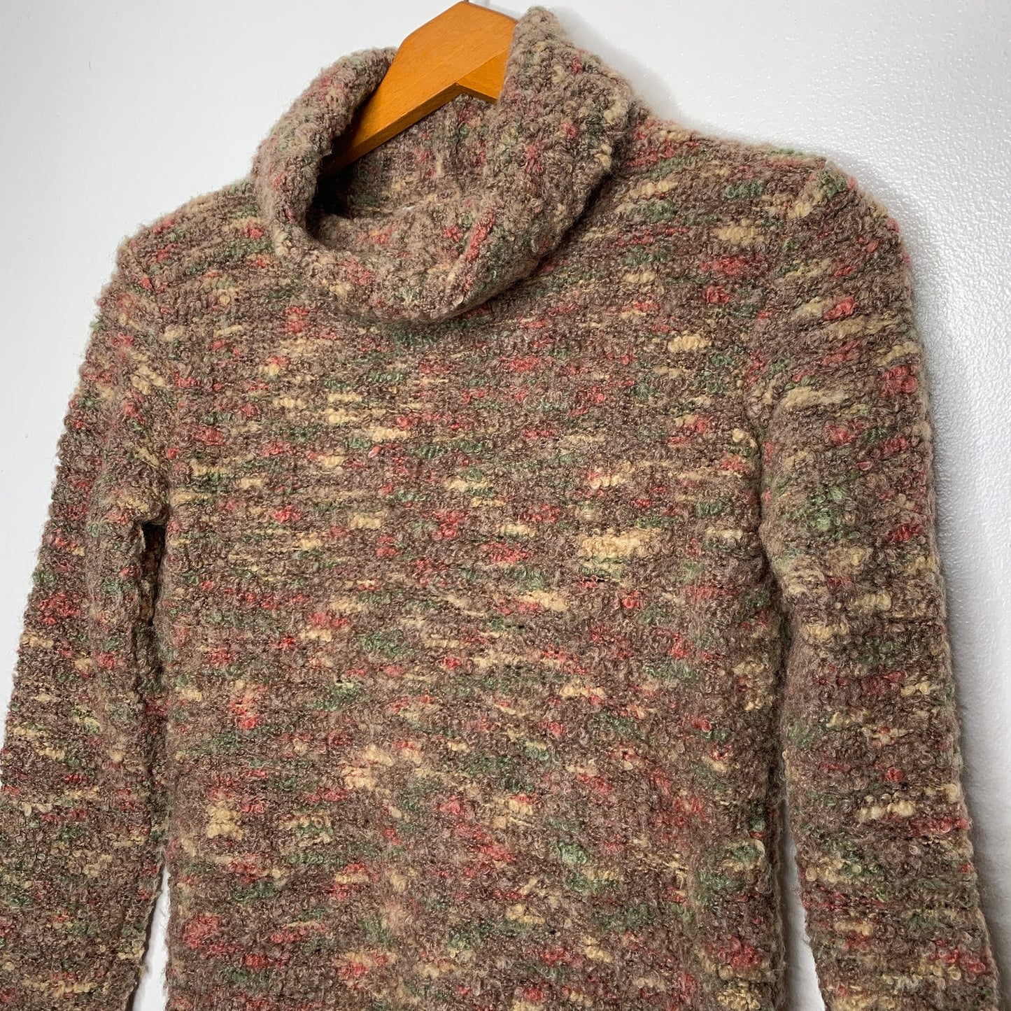 Talbots vintage chunky knit wool mohair turtleneck sweater SZ S