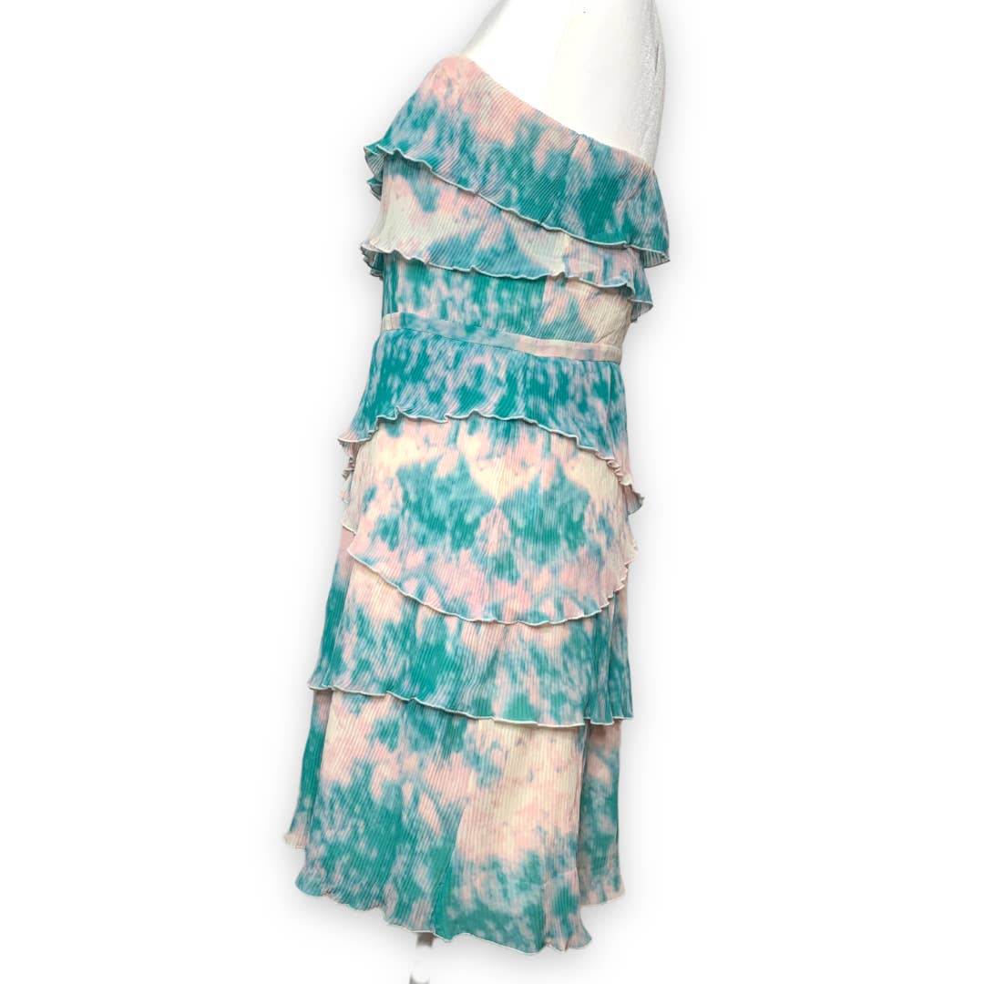 Urban Outfitters Pins & Needles tie dye ruffled strapless dress SZ L