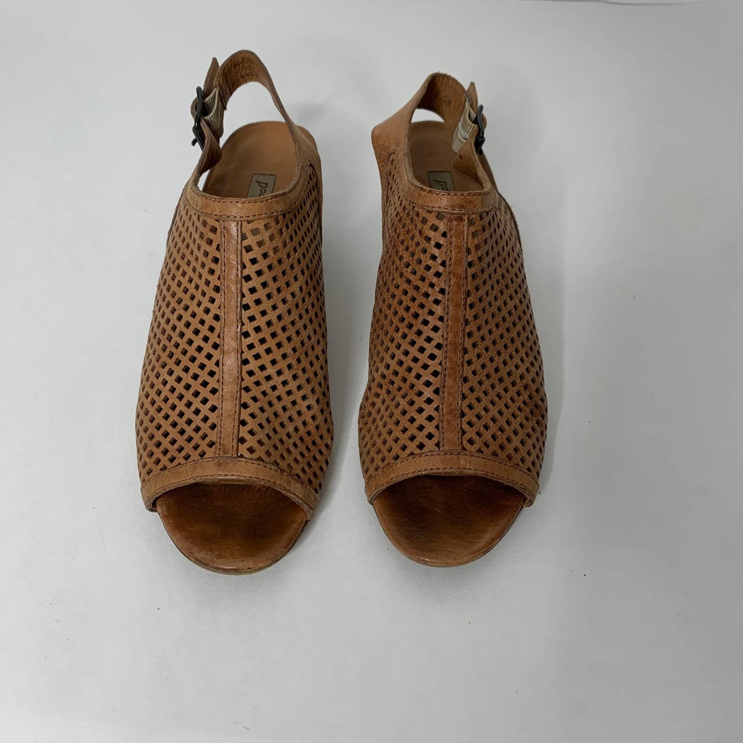 Paul Green Lois perforated leather slingback sandal SZ 6.5