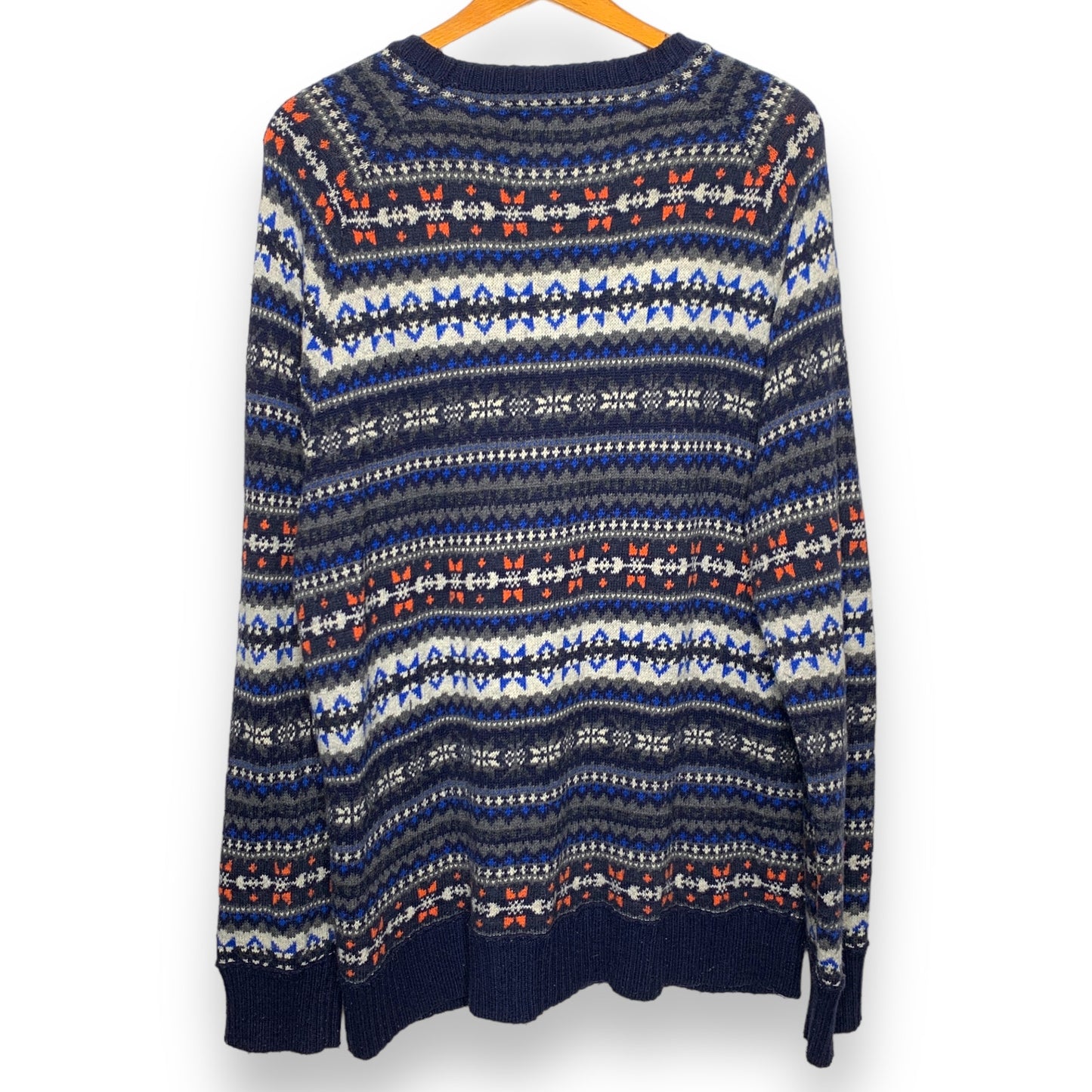 American Eagle fairisle angora rabbit hair chunky knit sweater SZ XL