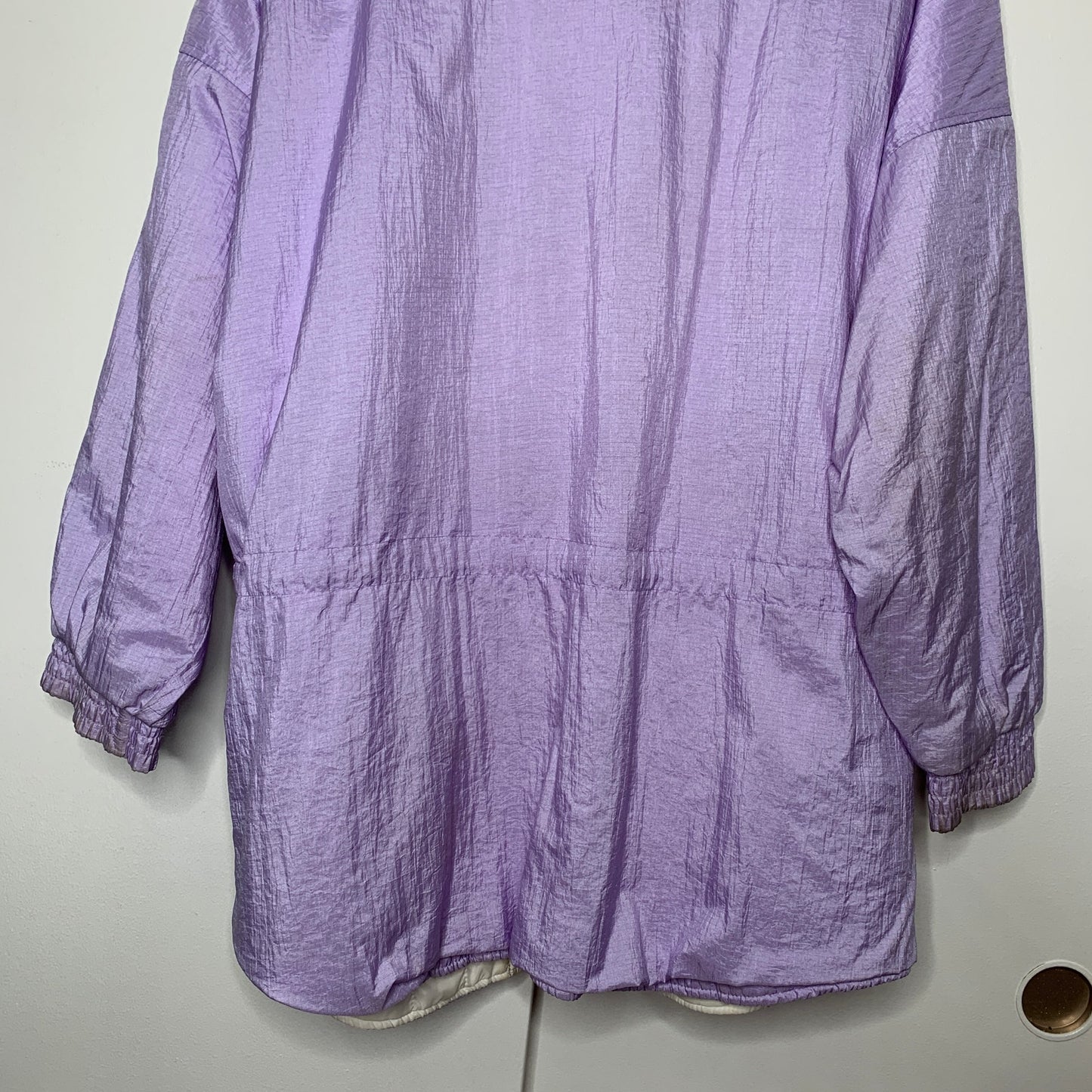 Vintage 80s Northwest Passage women's purple white windbreaker jacket SZ L