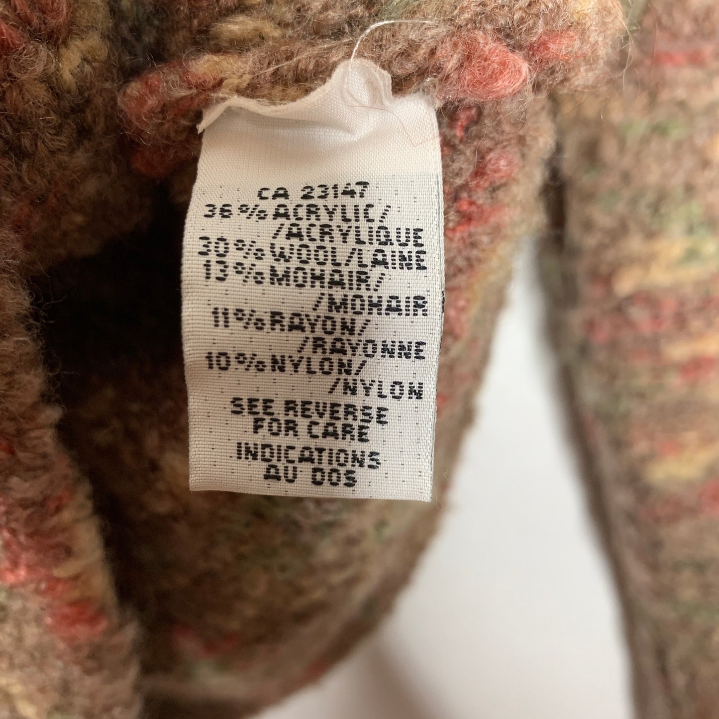 Talbots vintage chunky knit wool mohair turtleneck sweater SZ S