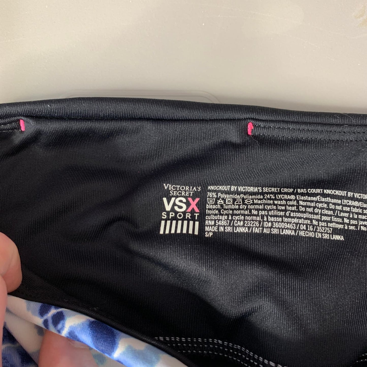 Victoria's Secret Sport VSX Knockout Crop tie dye active legging SZ S