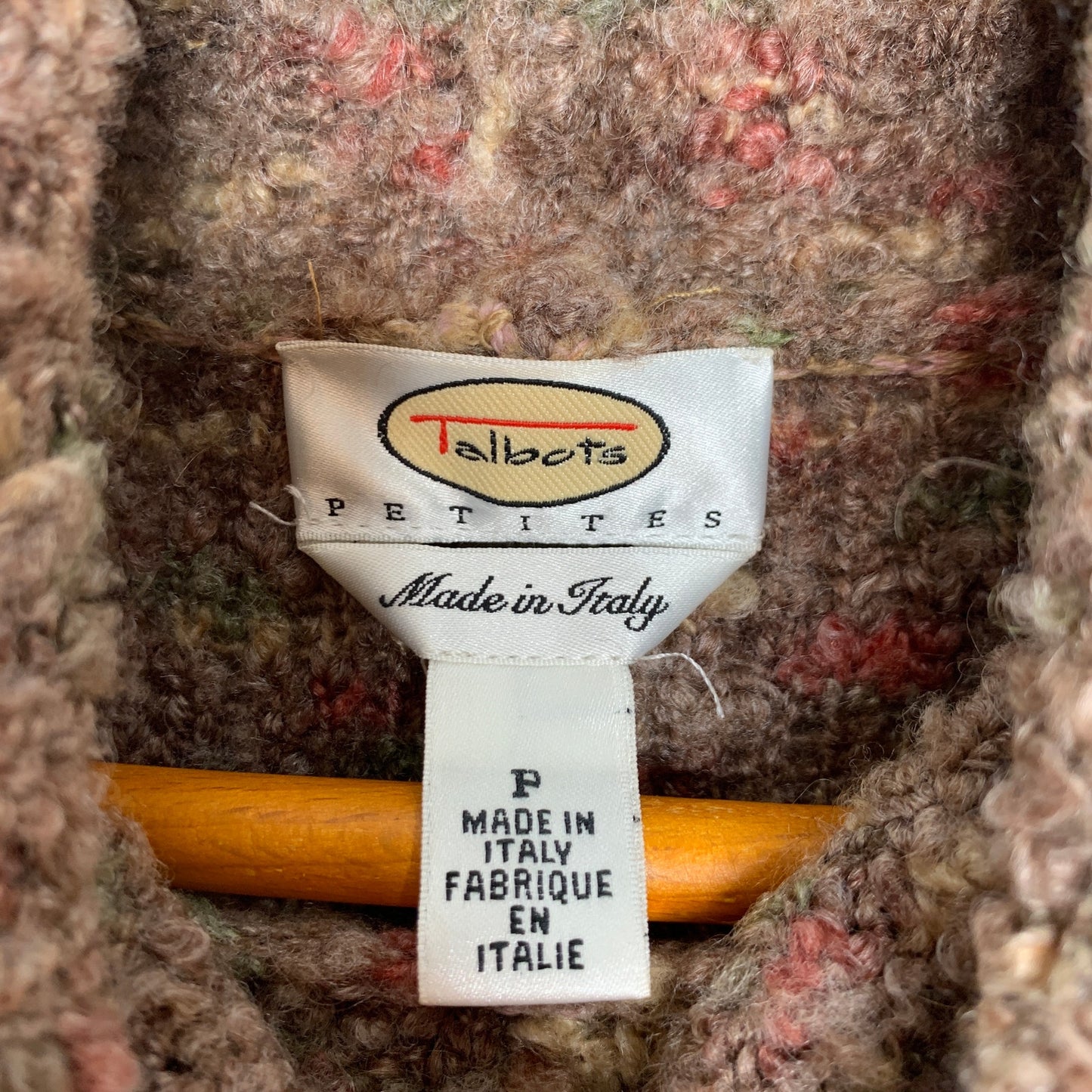 Talbots vintage chunky knit wool mohair turtleneck sweater SZ S