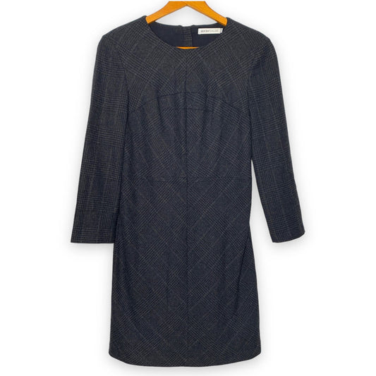 See by Chloe sawtooth plaid wool sheath dress SZ 6