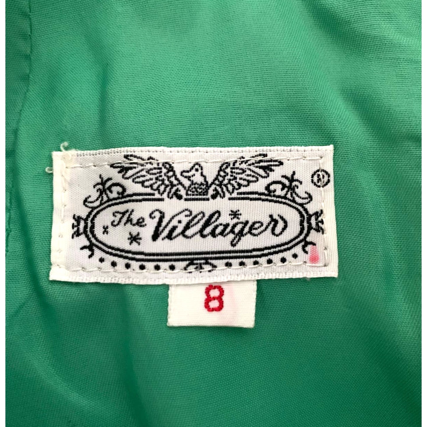 Vintage 60s Villager green wool tweed mini skirt SZ 2