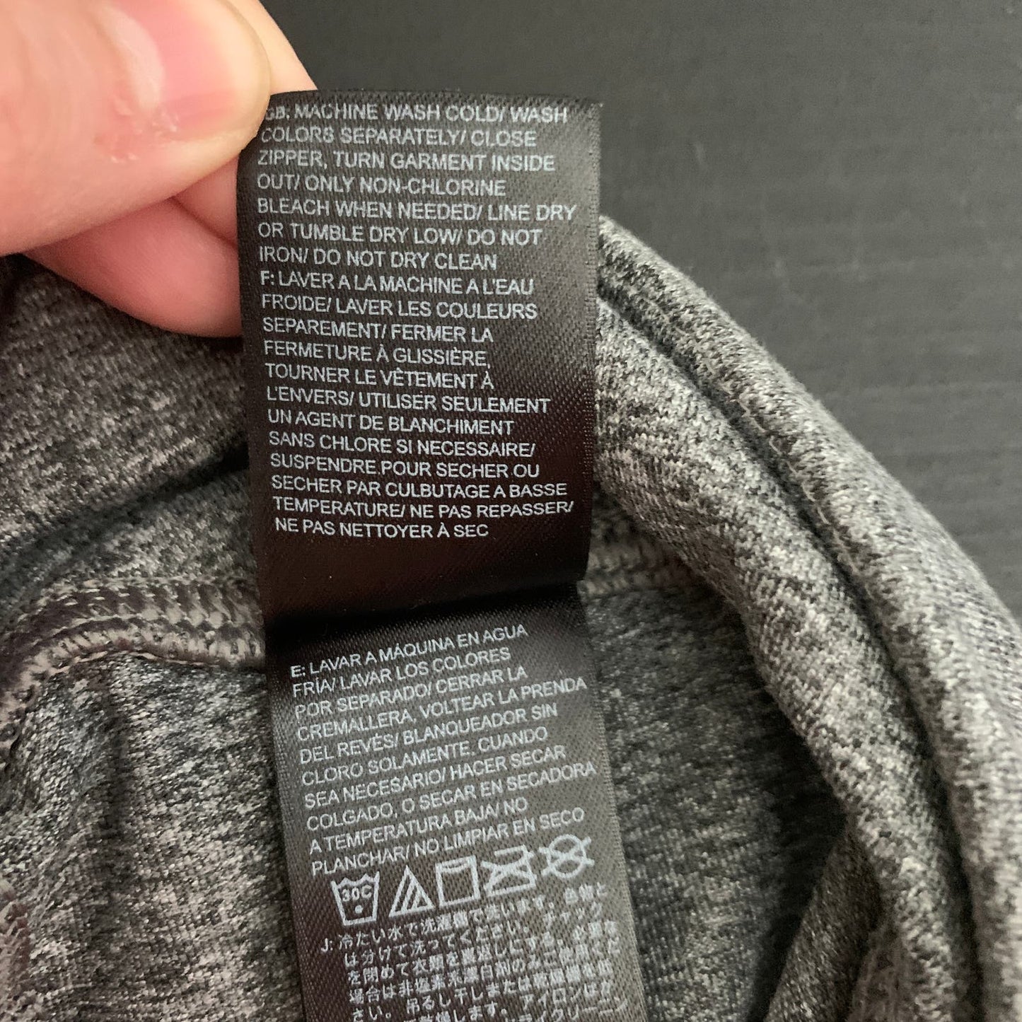 The North Face Pulse gray cropped capri active leggings SZ XS