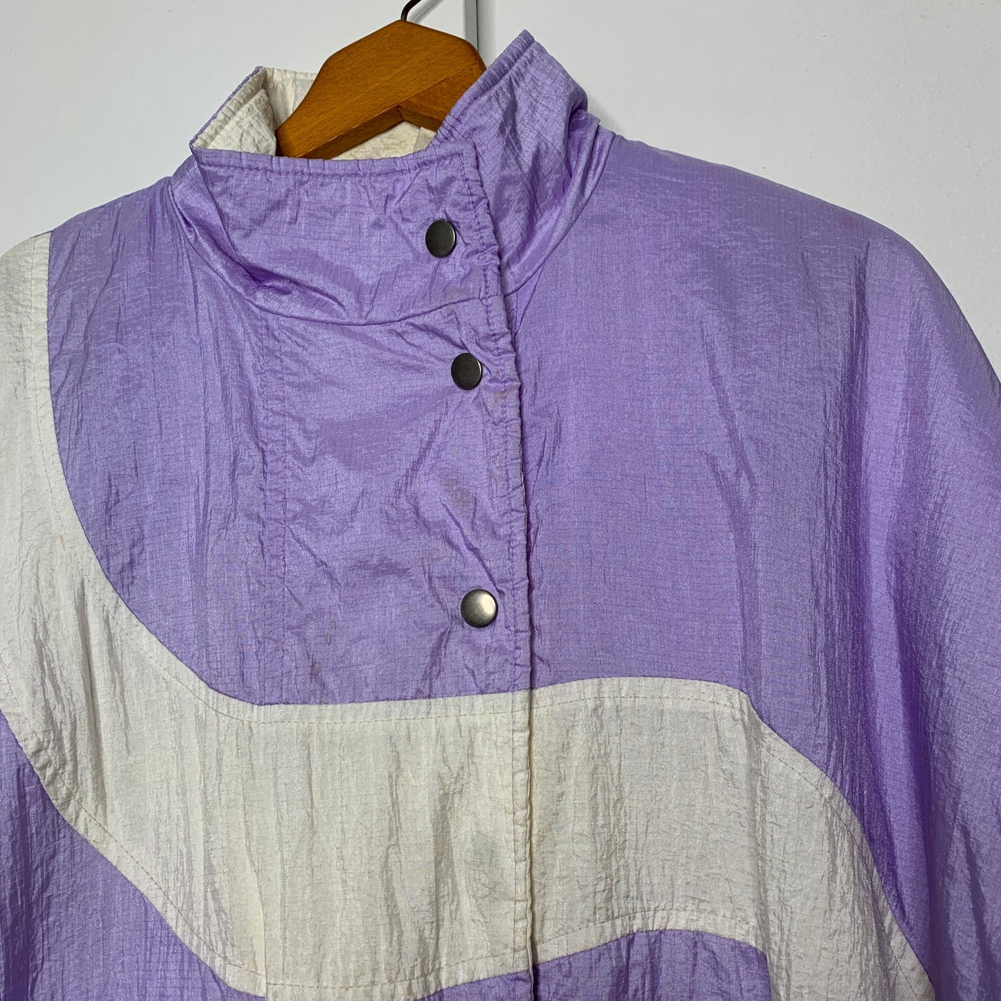 Vintage 80s Northwest Passage women's purple white windbreaker jacket SZ L