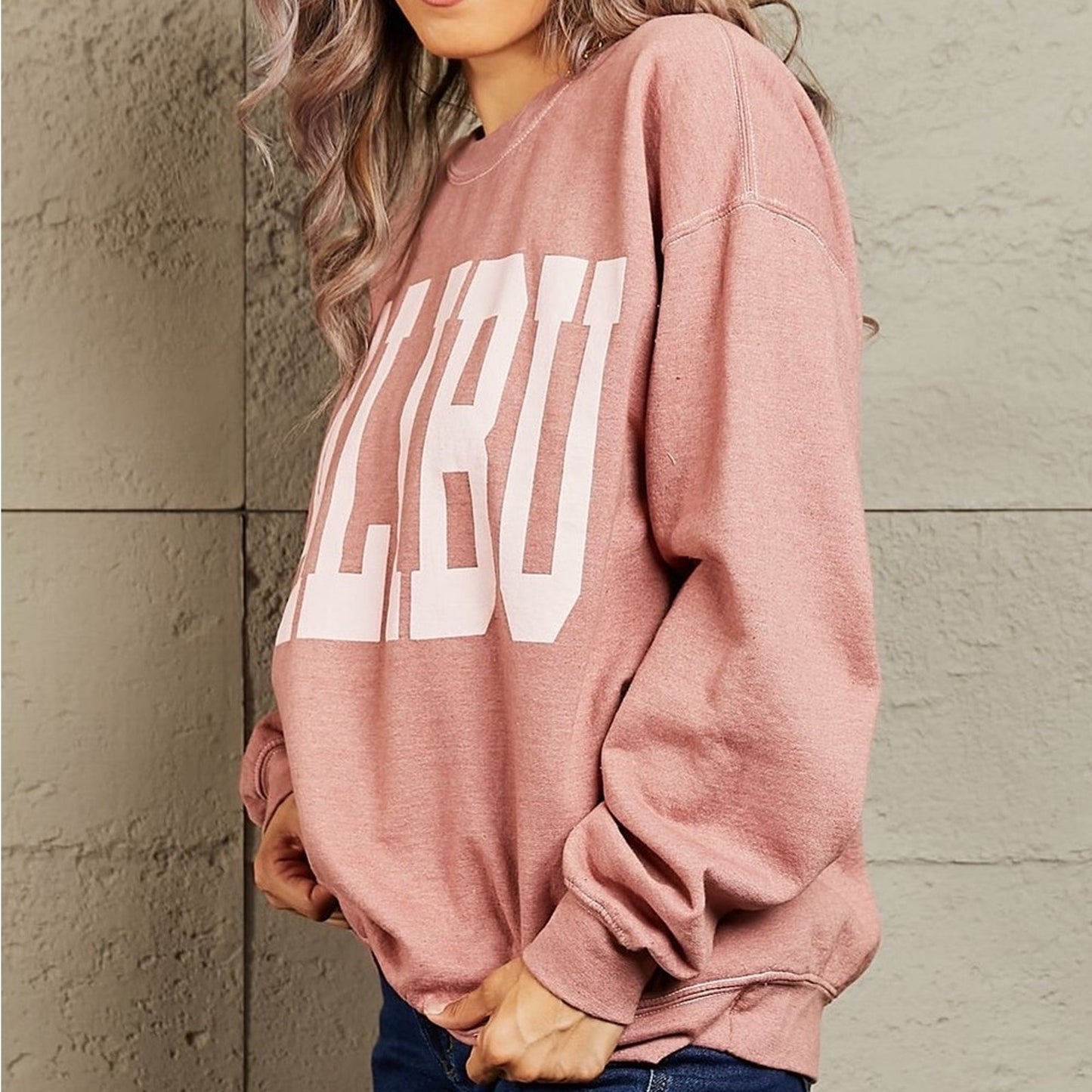 NWOT Malibu Oversized Crewneck Sweatshirt SZ L/XL