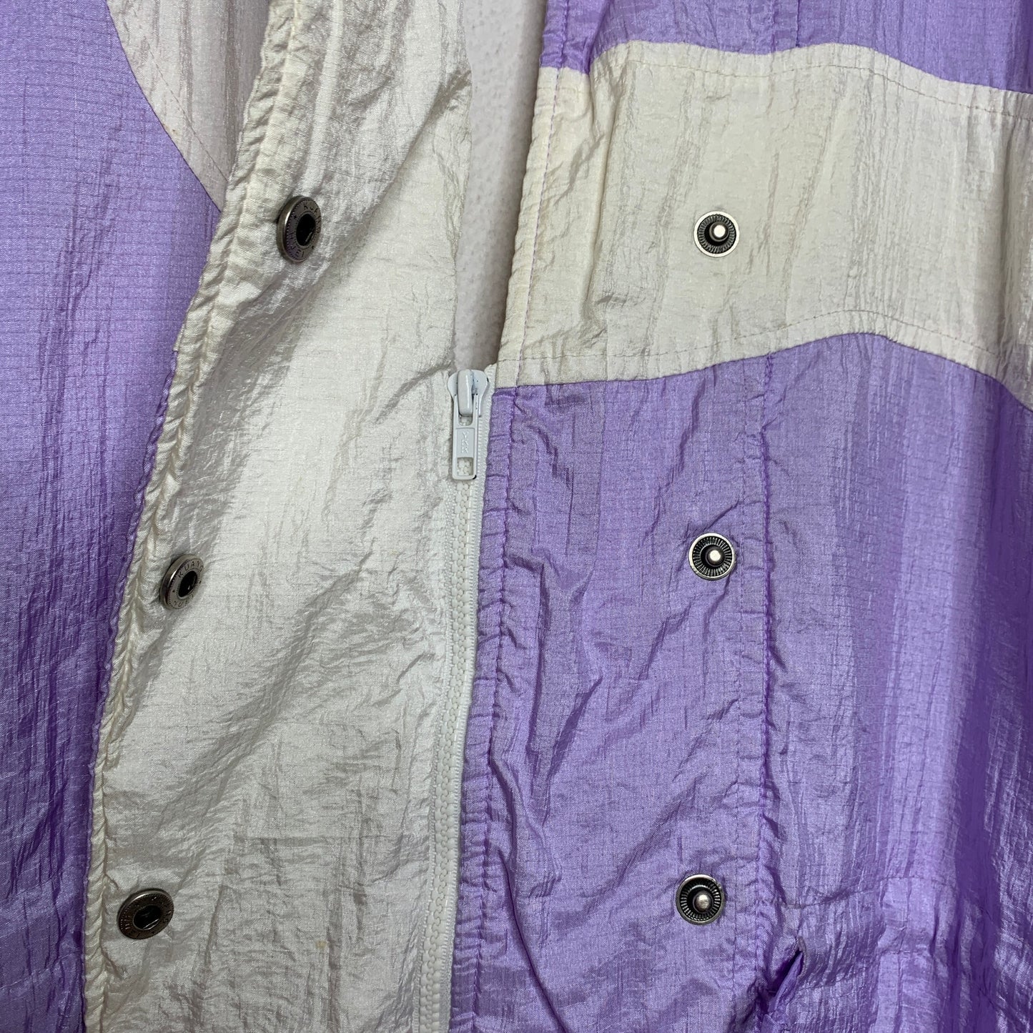 Vintage 80s Northwest Passage women's purple white windbreaker jacket SZ L