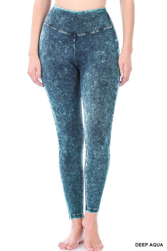 Mineral Wash Yoga Leggings (S-XL)