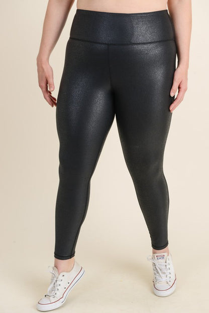 Curvy OG Foil High Waist Leggings (1X-3X)