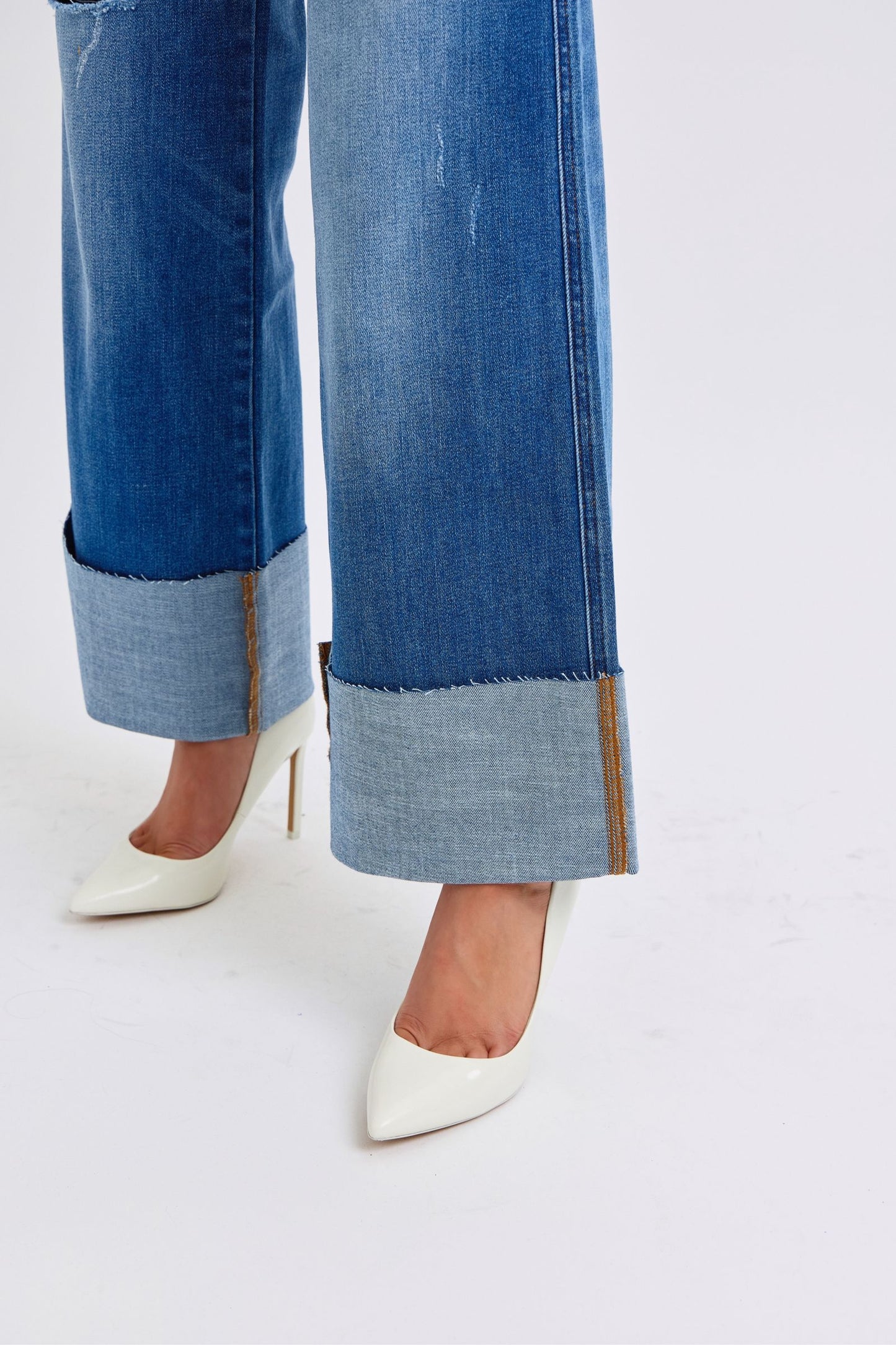 Hamptons Summer Distressed Wide Leg Jeans (0-24W)