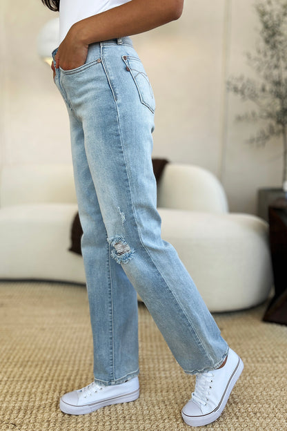 Hot To Go Straight Leg Jeans (0-24W)