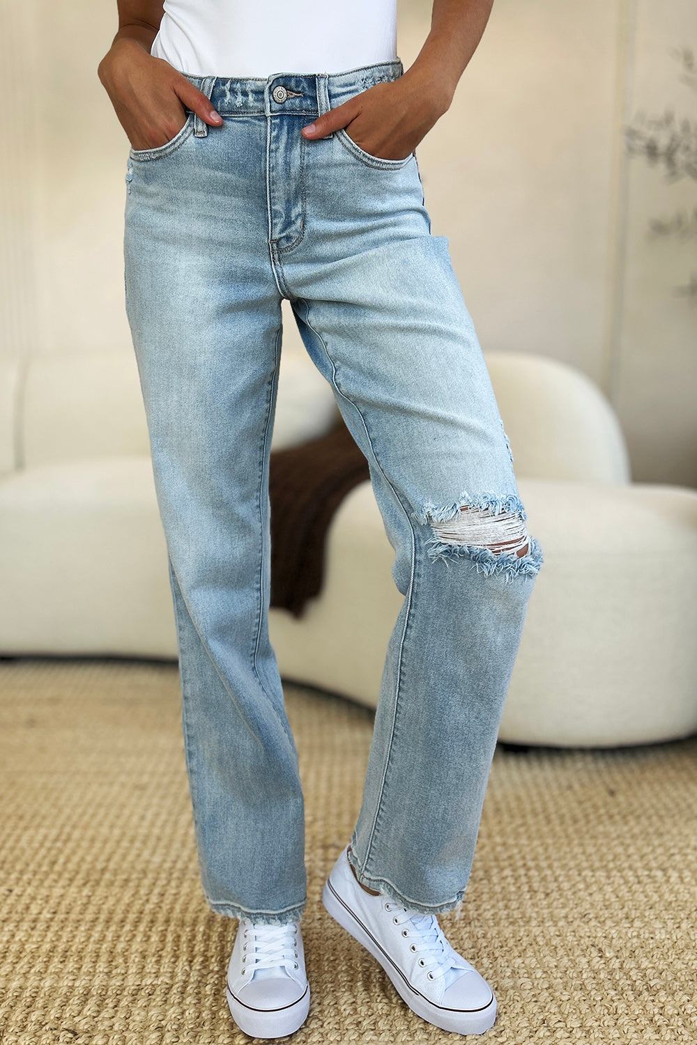 Hot To Go Straight Leg Jeans (0-24W)