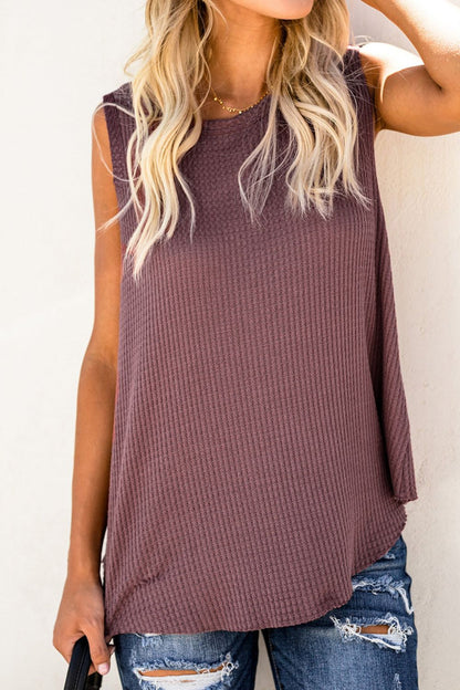 LUCY Waffle Knit Tank (S-2X)