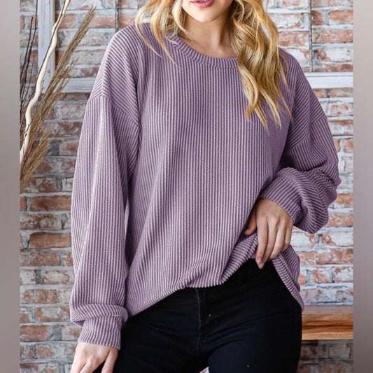 All In It Ribbed Knit Top (S-3X)