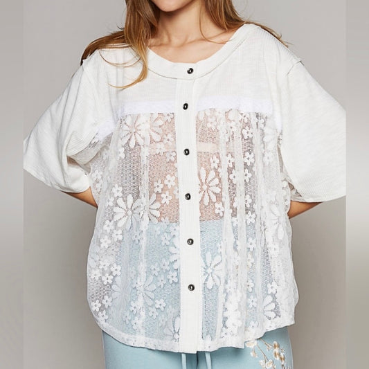 Map to Nowhere Lace Top (S-L)