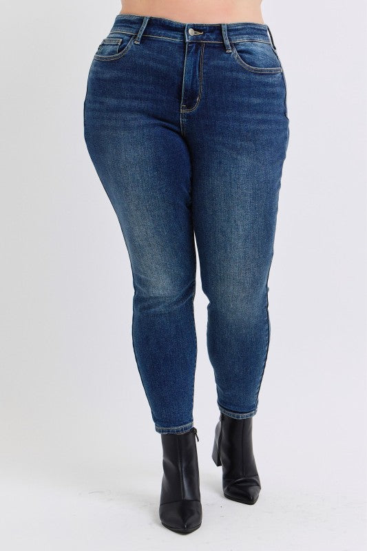 Judy Blue Not Like Us Thermal Skinny Jeans (0-24W)