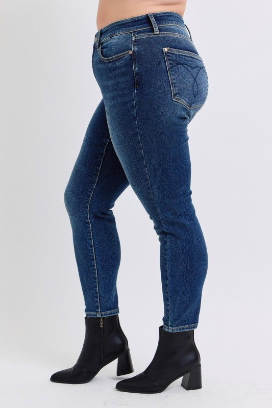Judy Blue Not Like Us Thermal Skinny Jeans (0-24W)