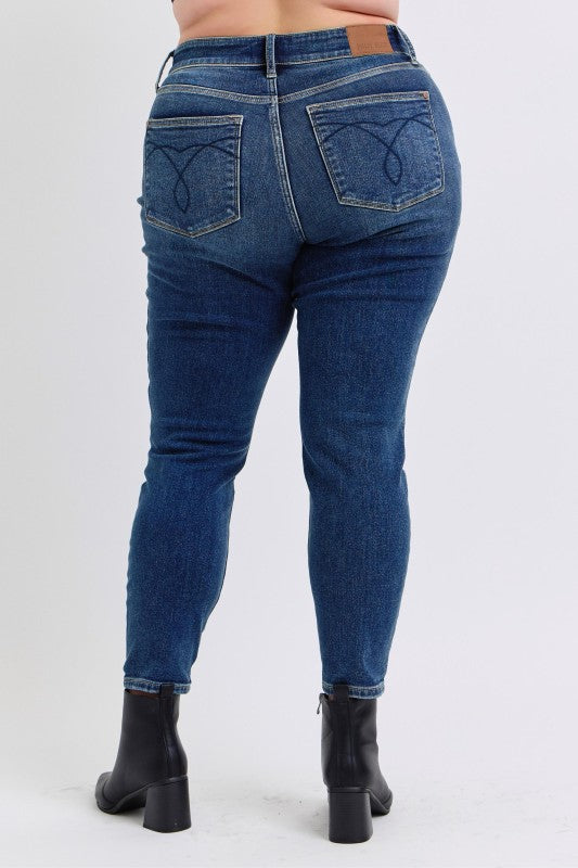 Judy Blue Not Like Us Thermal Skinny Jeans (0-24W)