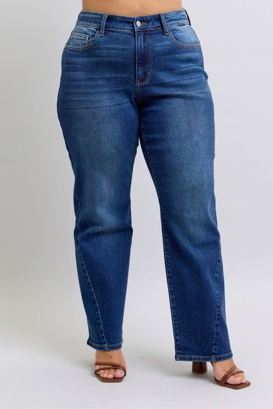 Judy Blue Partition Seam Straight Leg Jeans (0-24W)