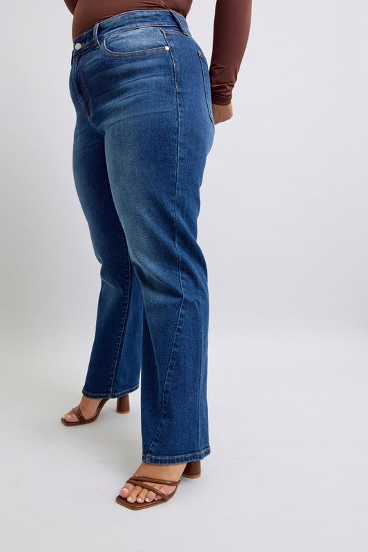 Judy Blue Partition Seam Straight Leg Jeans (0-24W)