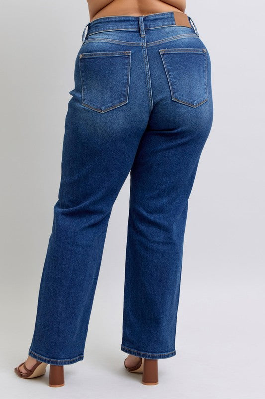 Judy Blue Partition Seam Straight Leg Jeans (0-24W)