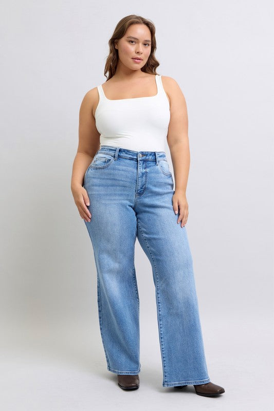 Judy Blue Tragic Kingdom Wide Leg Jeans (0-24W)