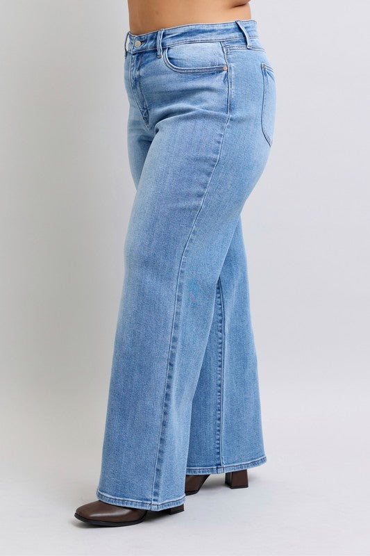 Judy Blue Tragic Kingdom Wide Leg Jeans (0-24W)