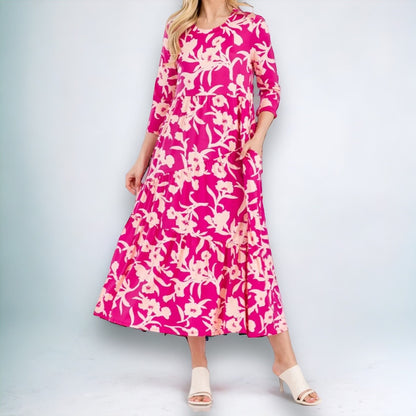 Garden Party Ruffle Hem Maxi Dress (S-3X)