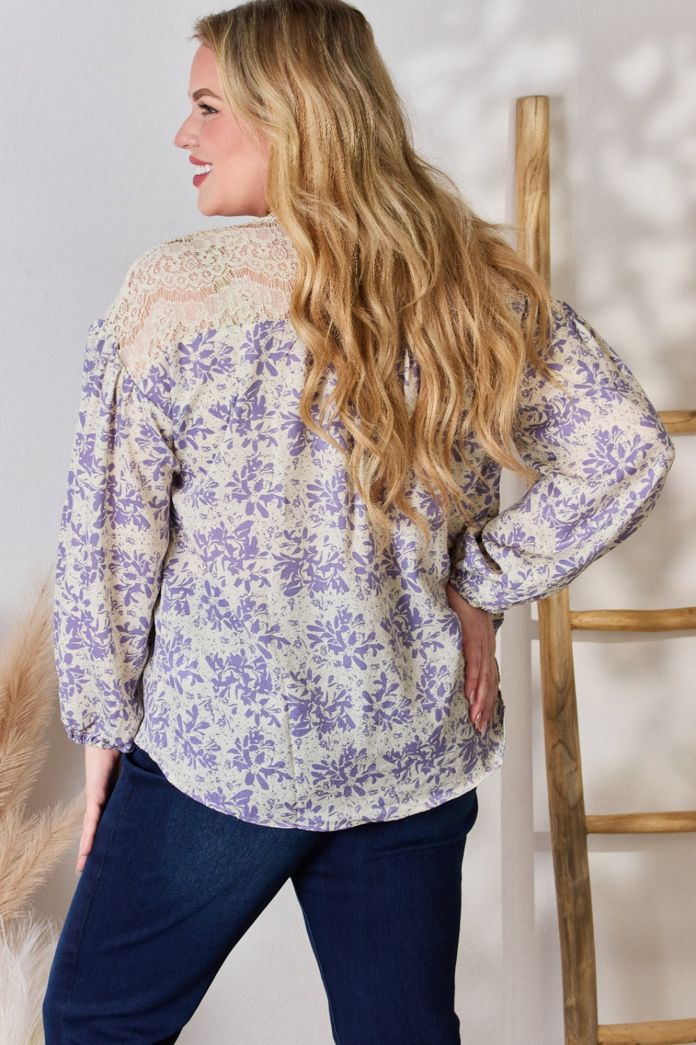 Texas Spring Floral Lace Blouse (S-3X)