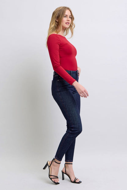 New Romantics Heart Shaped Pocket Skinny Jeans (0-24W)