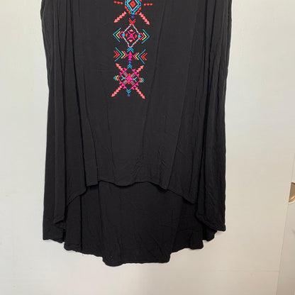 Torrid black embroidered tank dress swim cover up SZ 2X