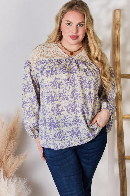 Texas Spring Floral Lace Blouse (S-3X)