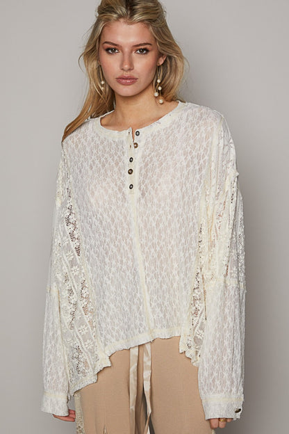 Older And Wiser Lace Top (S-L)