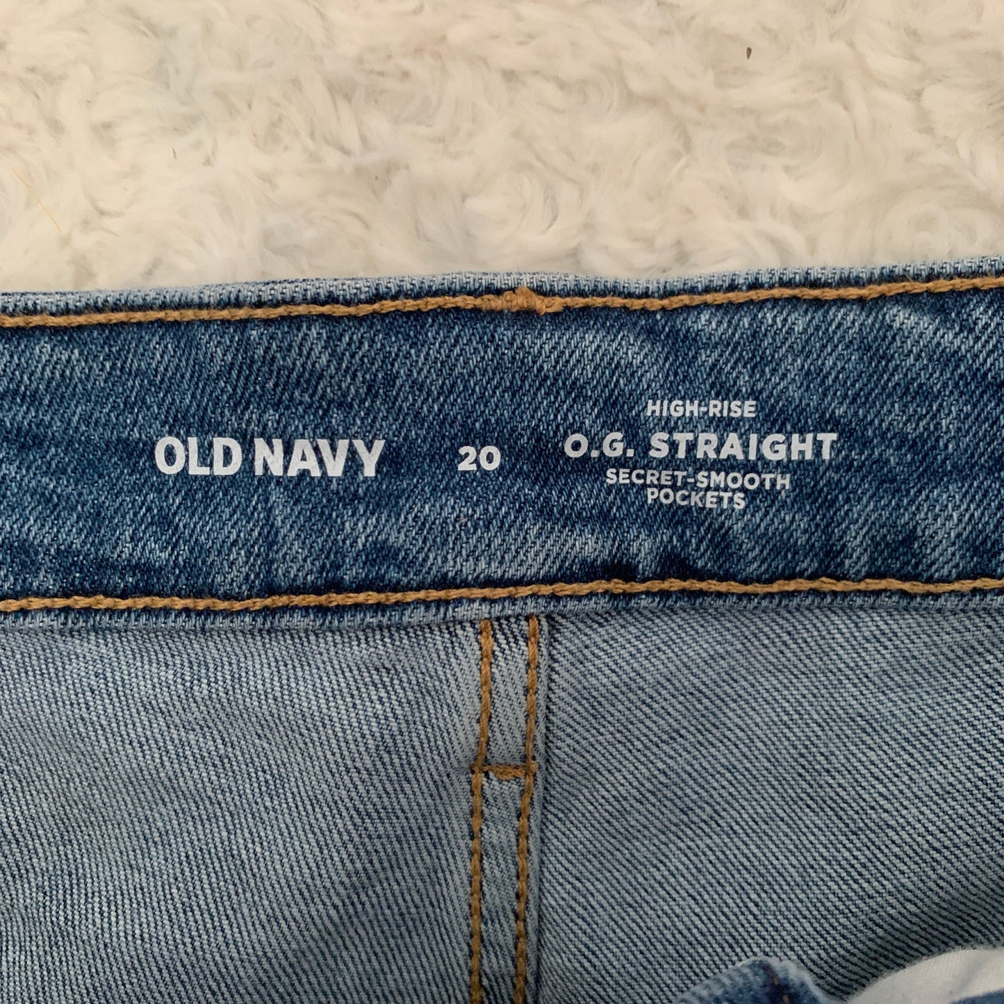 Old Navy OG Straight raw hem denim jean shorts SZ 20