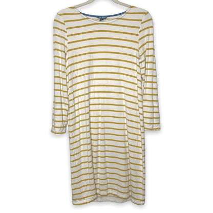 Fleur Bleue striped bell sleeve shift dress SZ M