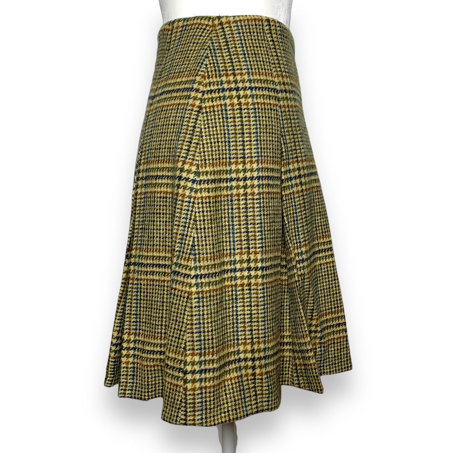 70s Jackfin tartan plaid pleated wool mini skirt SZ S