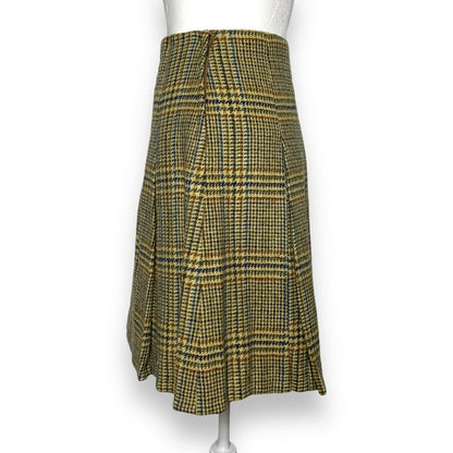 70s Jackfin tartan plaid pleated wool mini skirt SZ S