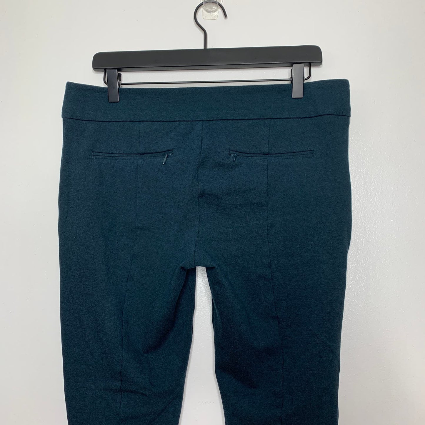 Teal ponte style seamed dress pants SZ 10 TALL