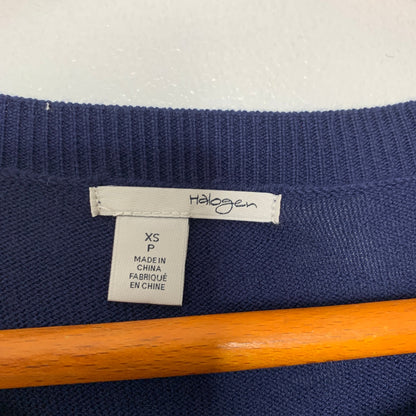Halogen navy blue layered sweater top SZ XS
