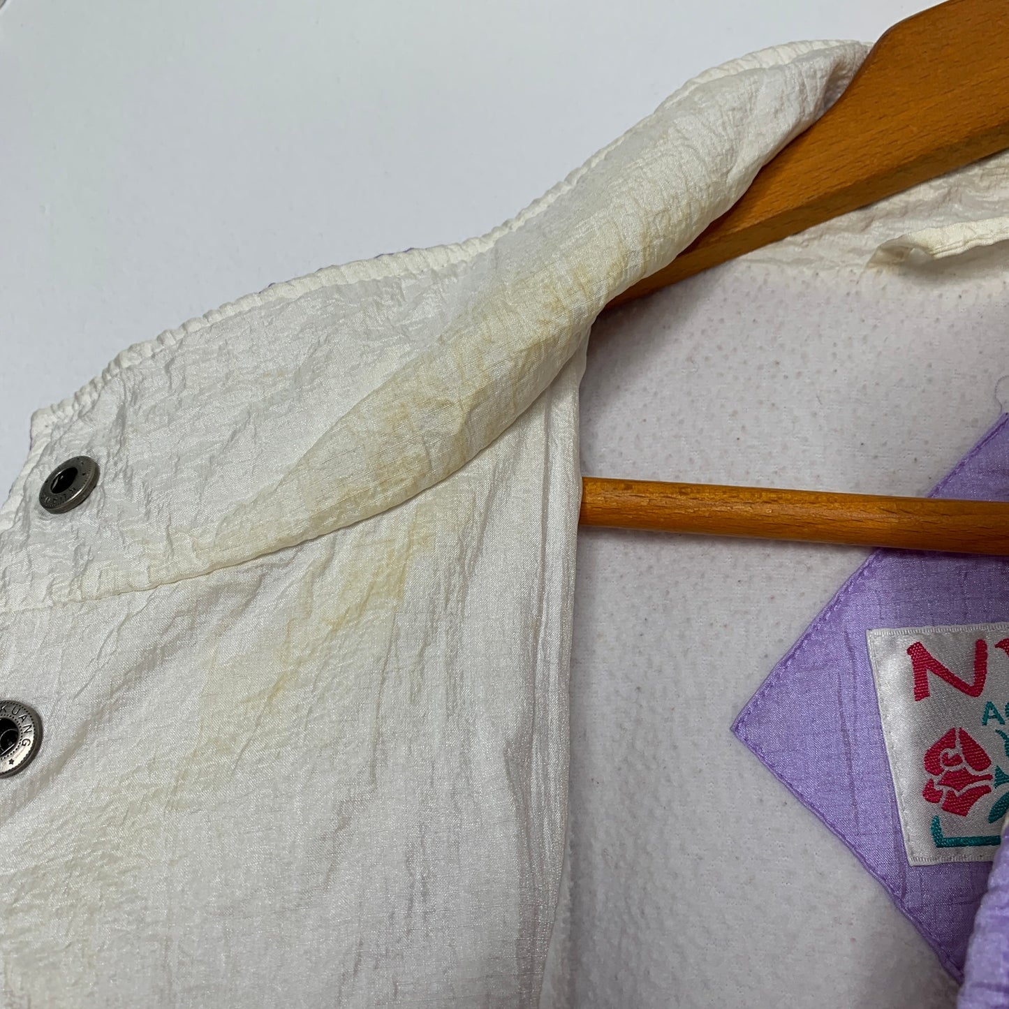 Vintage 80s Northwest Passage women's purple white windbreaker jacket SZ L