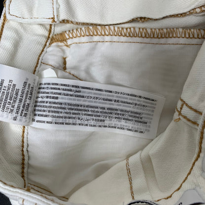 Hollister white denim Ultra High Rise cargo pocket cutoff skirt SZ 1