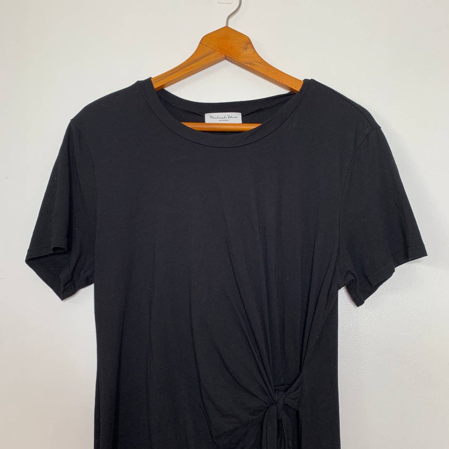 Zooey black knotted t-shirt dress SZ L