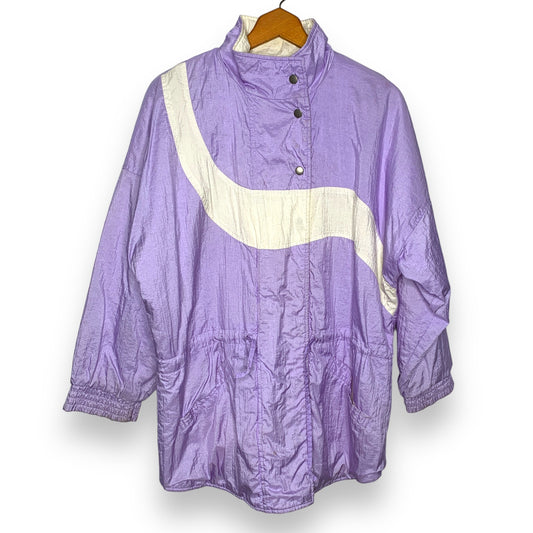 Vintage 80s Northwest Passage women's purple white windbreaker jacket SZ L