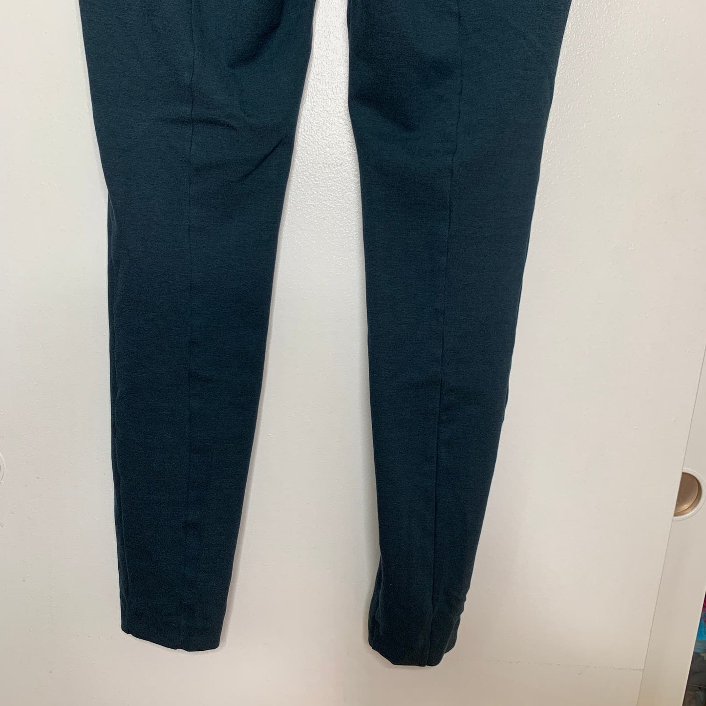 Teal ponte style seamed dress pants SZ 10 TALL