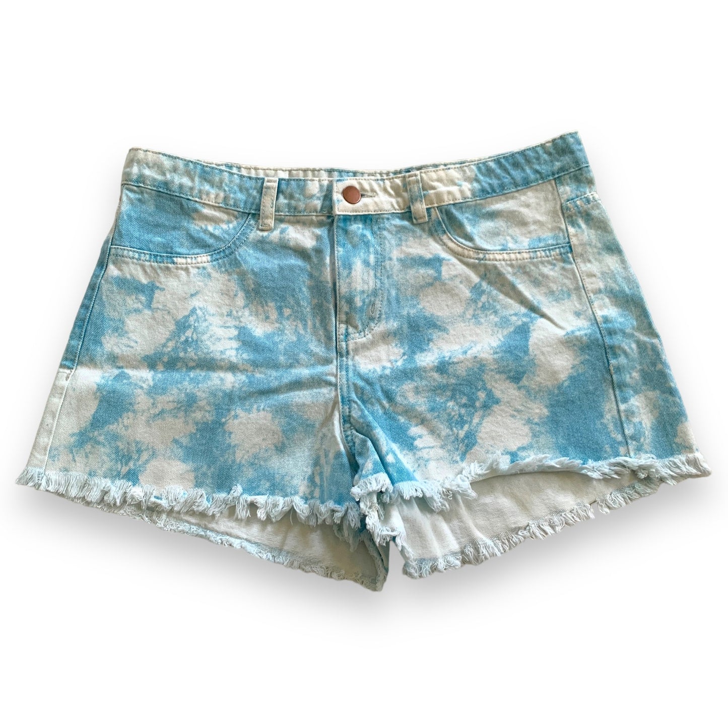 Tie dye cut off denim shorts SZ L