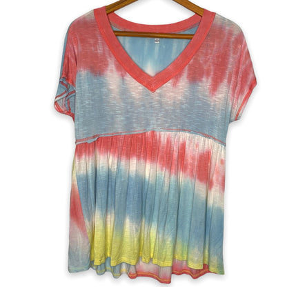 Tie dye babydoll top SZ S