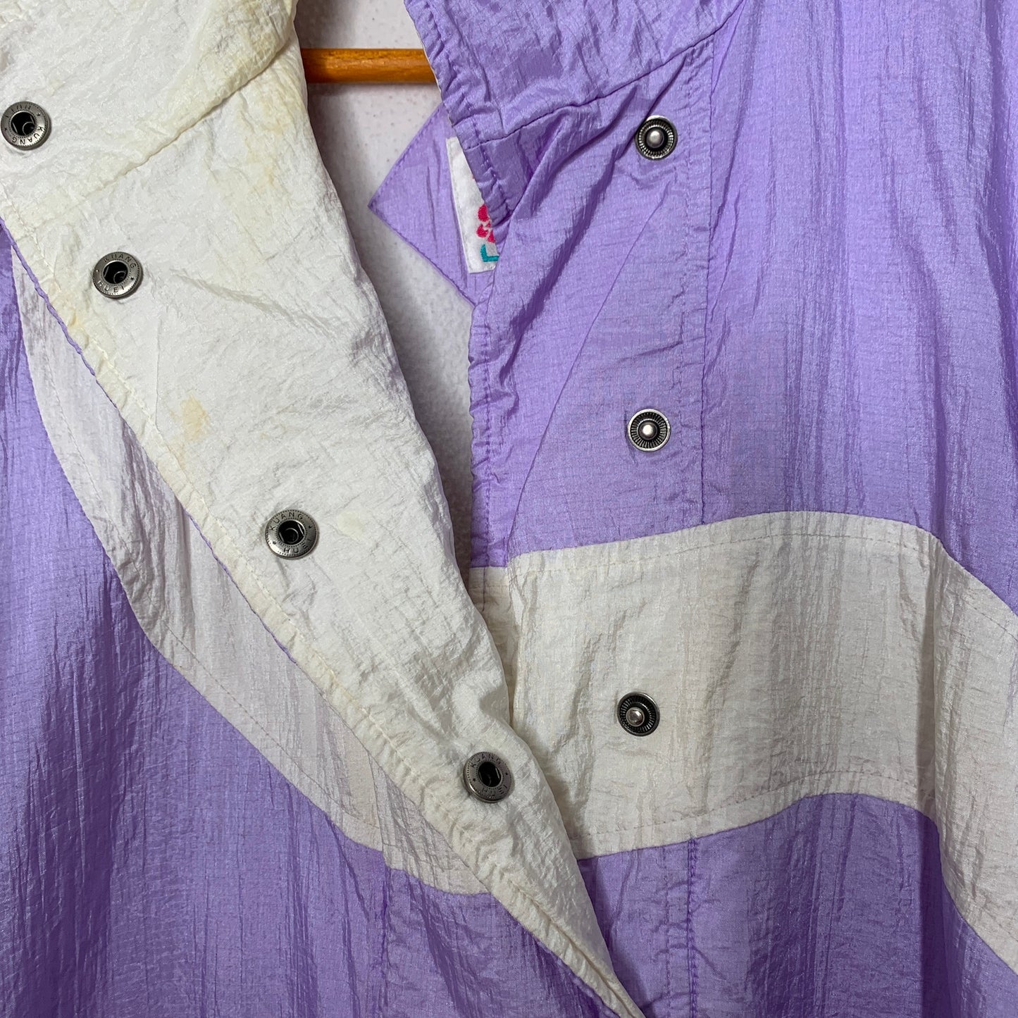 Vintage 80s Northwest Passage women's purple white windbreaker jacket SZ L